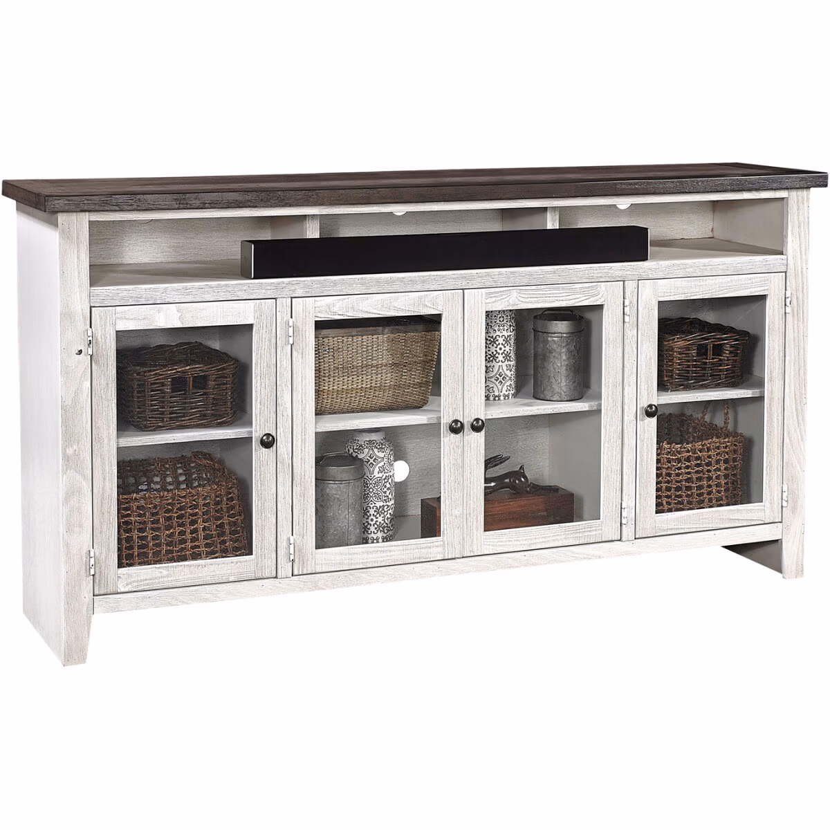 Eastport 74" Highboy Console W/ 4 Doors WME1255-DWT - Image 4