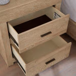 Modern Loft 2 Drawer Nightstand W/ Power IML-450-KHK-1 - Image 7