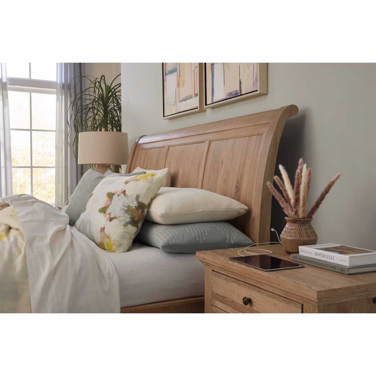 Cambridge Queen Sleigh Bed Hb ICB-400-KHK-KD-2 - Image 3