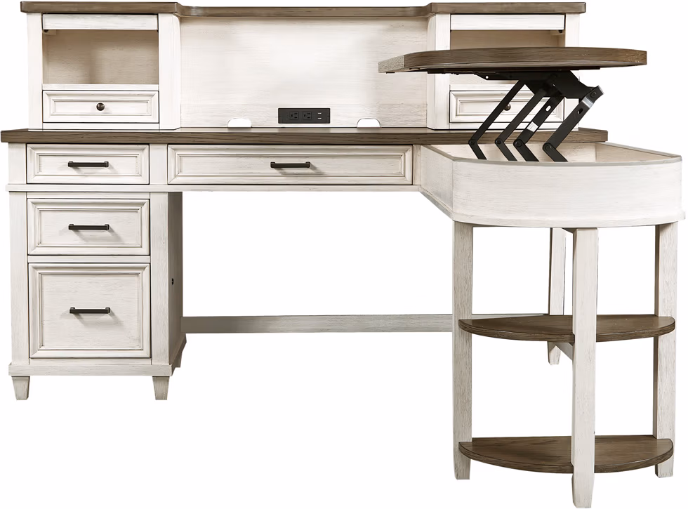 Caraway Single Ped Desk Hutch I248-307H-1