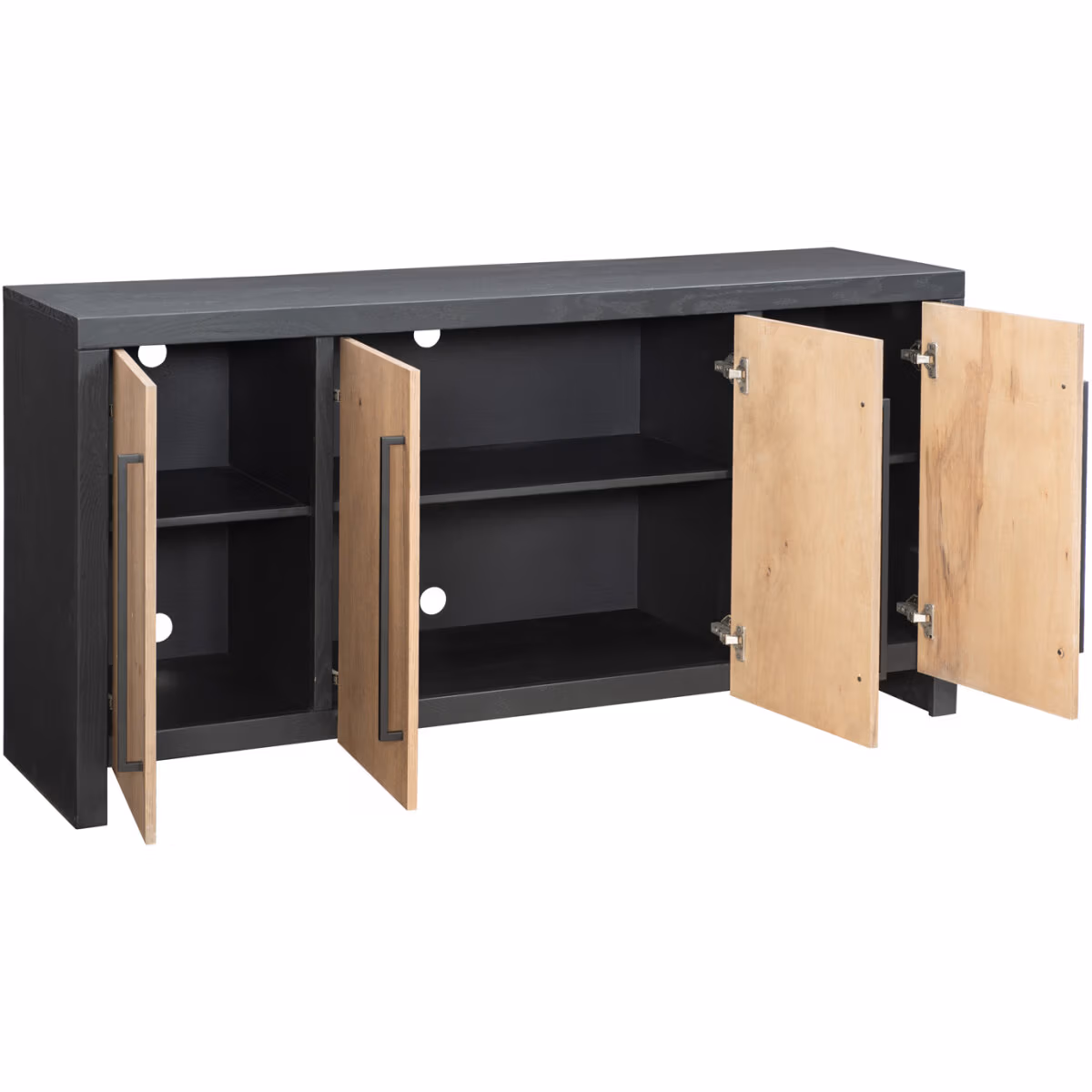 Edison 64" Console W/ 4 Doors KEE1240SST-BLK - Image 4