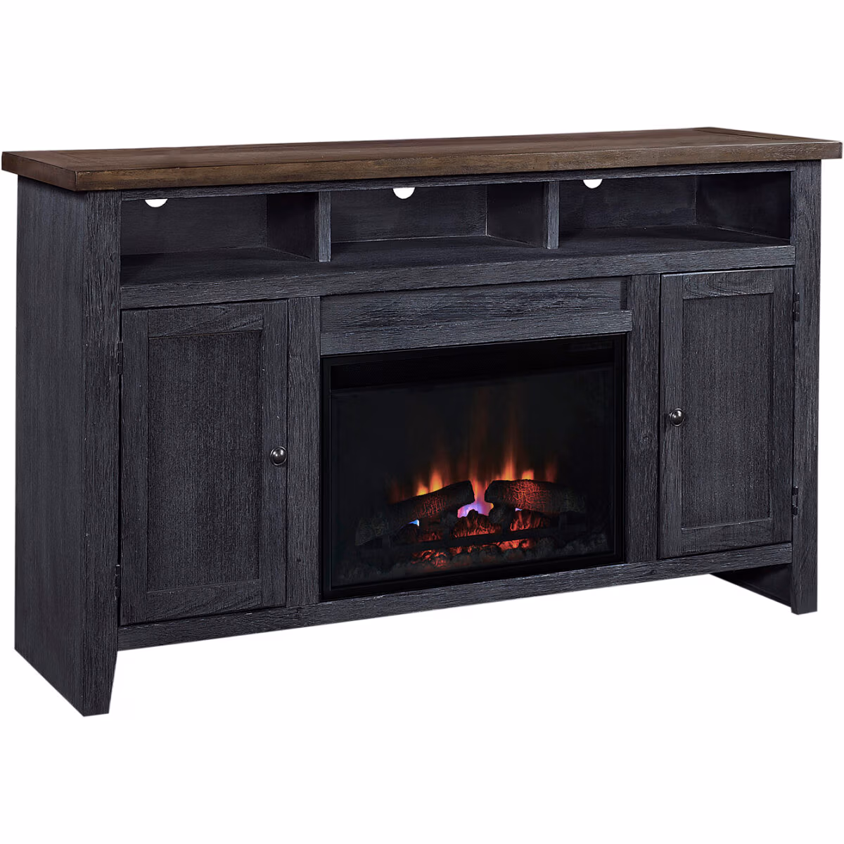 Eastport 65" Fireplace Console W/ 2 Doors WME1901-DBK WME1901-DBK - Image 2