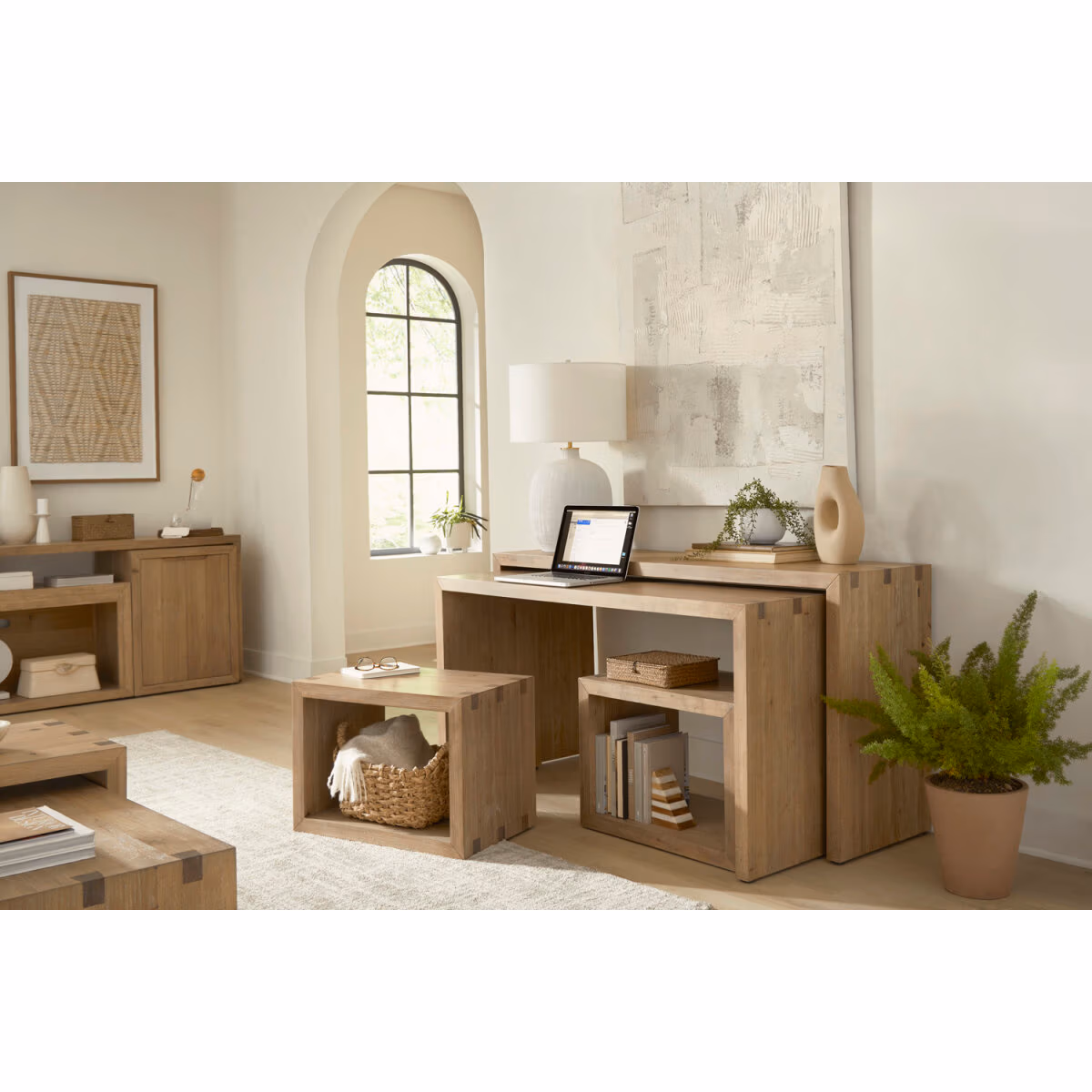 Lyndon Nesting Sofa Table W/ Stools I3342-9150-LIT - Image 3