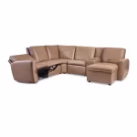 Aria Fawn Leather Power Reclining Sectional - Image 11