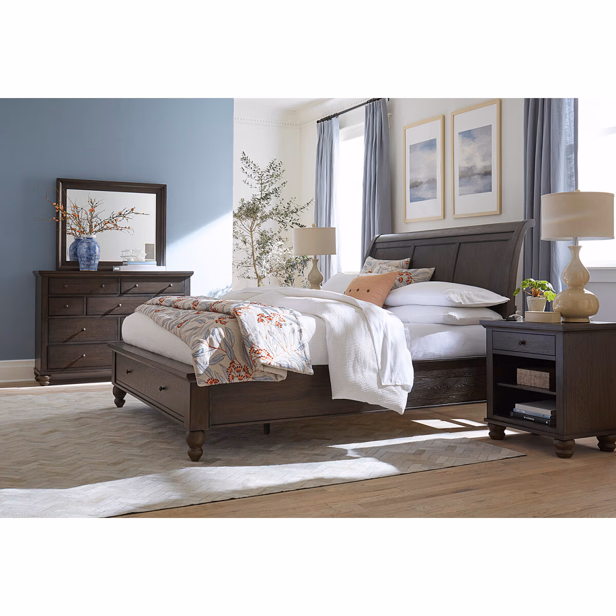 Cambridge Sleigh Bed ICB-400-PPR-KD-1 - Image 19