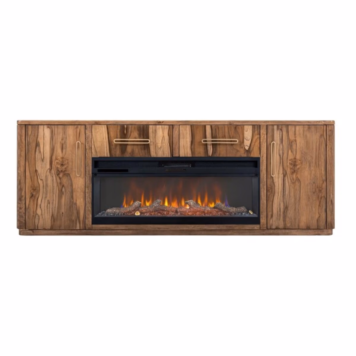 Balam 2 Drawer & 2 Door TV Stand, 80" for Fireplace - Image 3