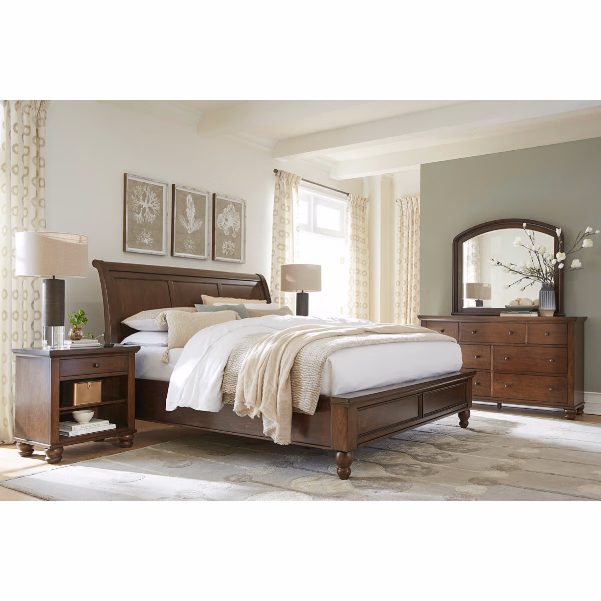 Cambridge Sleigh Bed ICB-400-CLC-KD-1 - Image 9