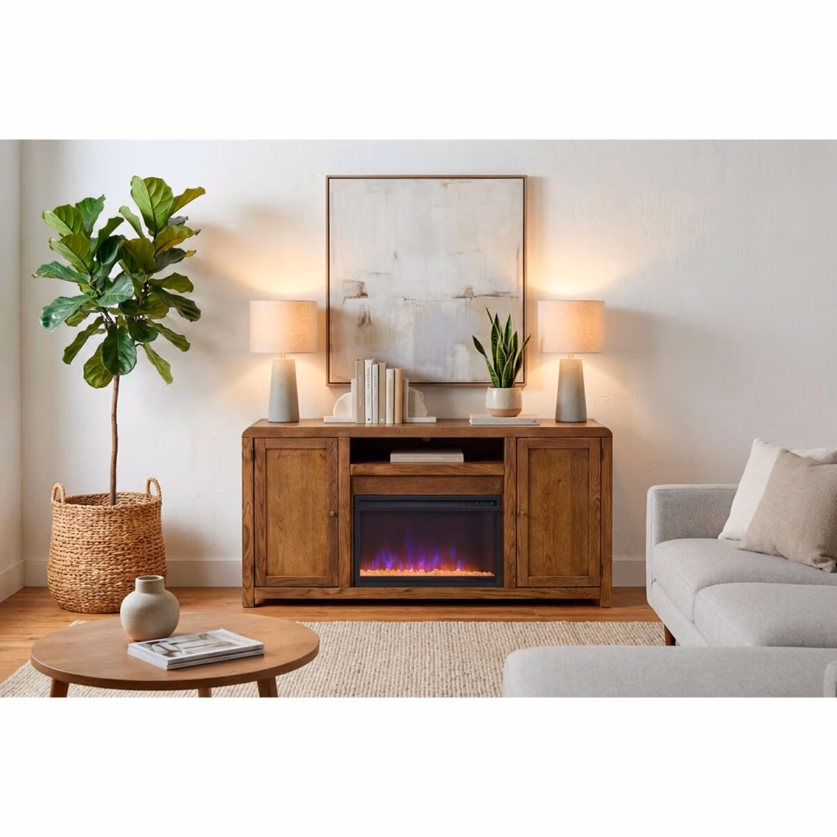 Cooper 66" Fireplace Console KOO1940-DKC - Image 7