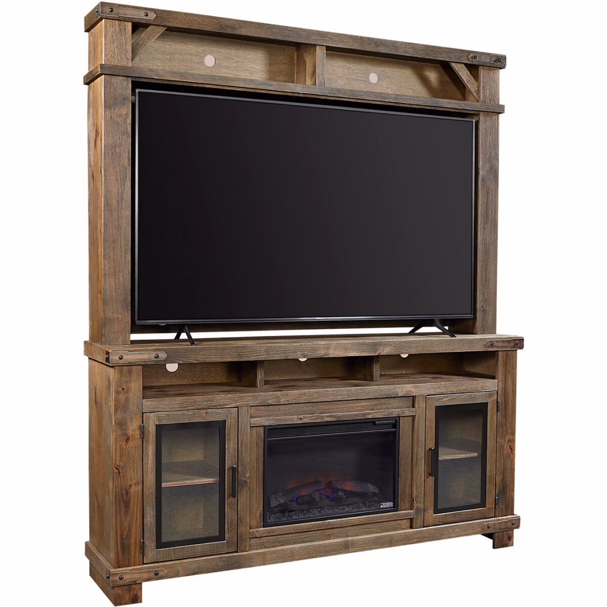 Sawyer 79" Highboy Fireplace Console W/ 2 Doors WDO1952-BDL - Image 2
