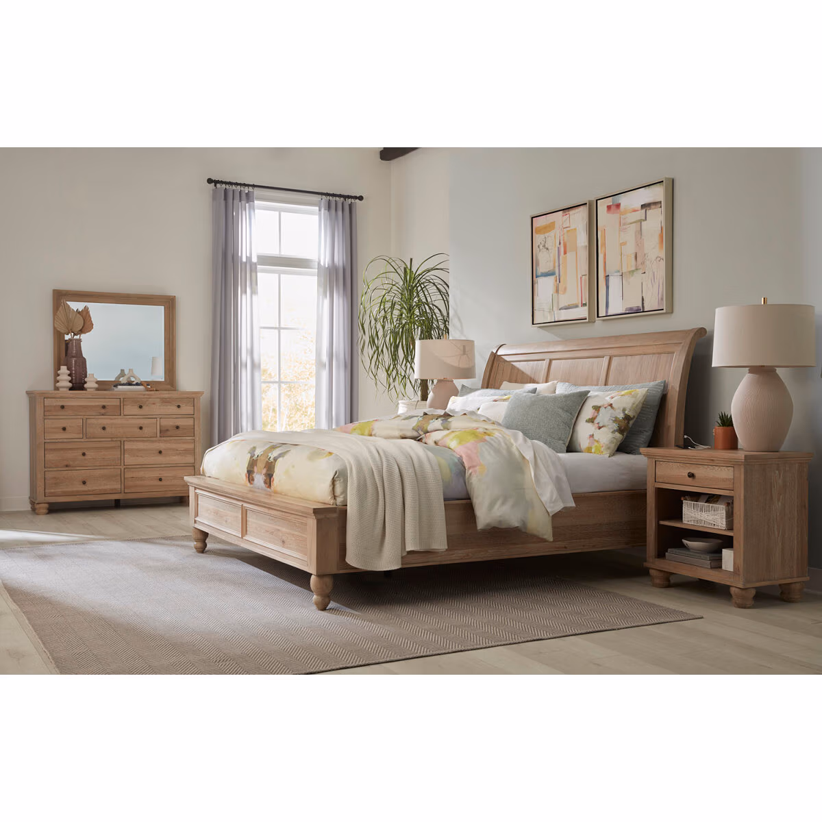 Cambridge Queen Sleigh Bed Hb ICB-400-KHK-KD-2 - Image 9
