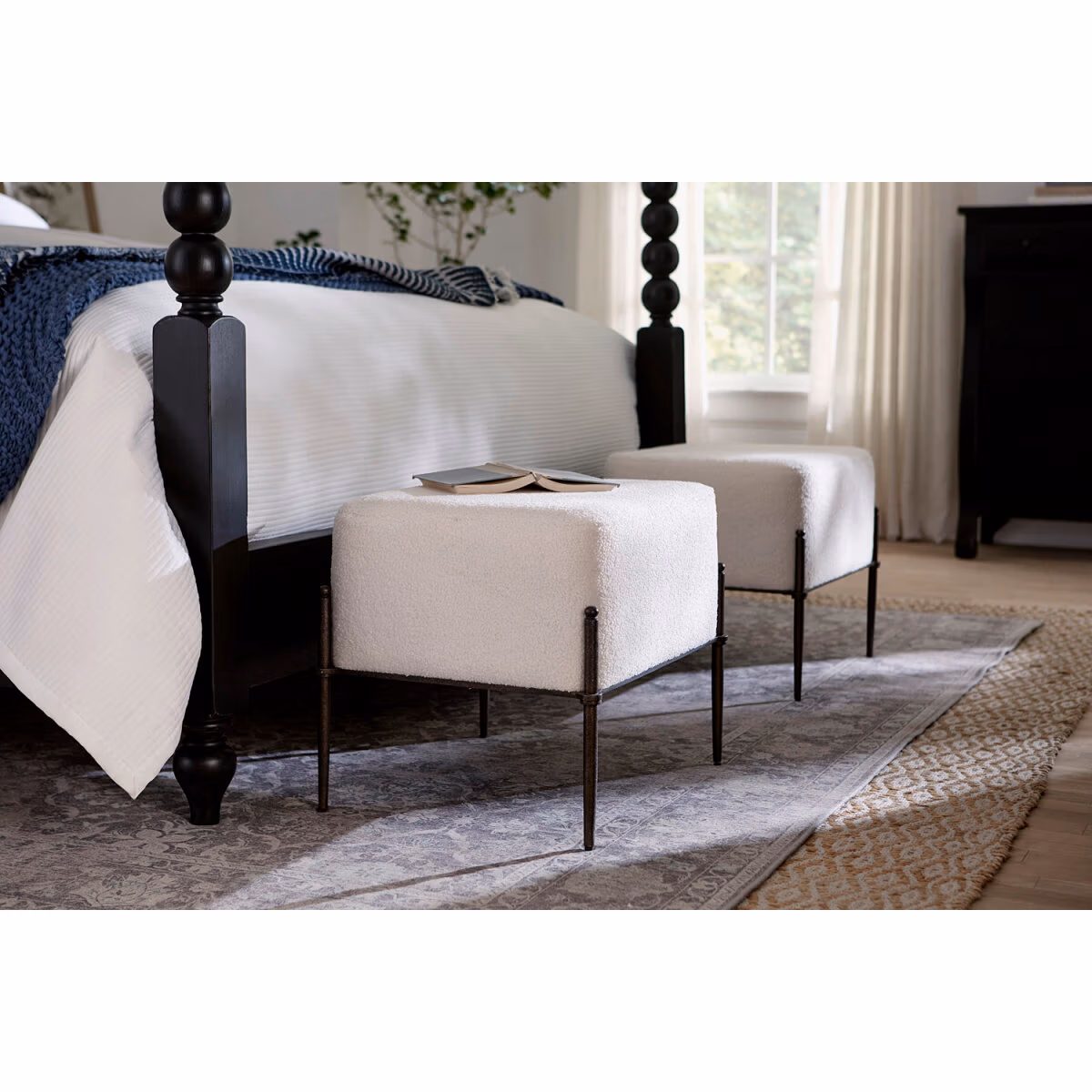 Caroline Shearling Natural Stool I3210-4691 - Image 3