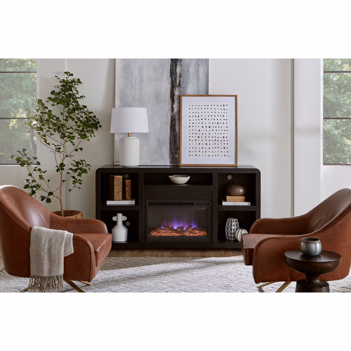 Taylor 66" Fireplace Console MYY1940-WHI - Image 3