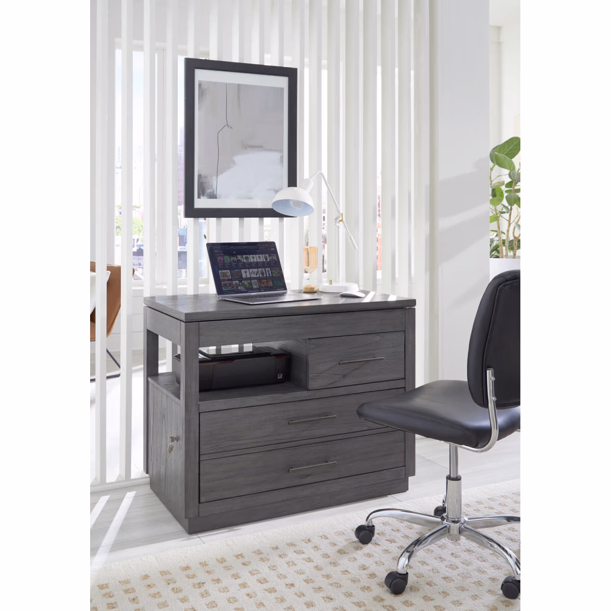 Preston Workstation Combo File W/ Lift Top I597-380 - Image 4