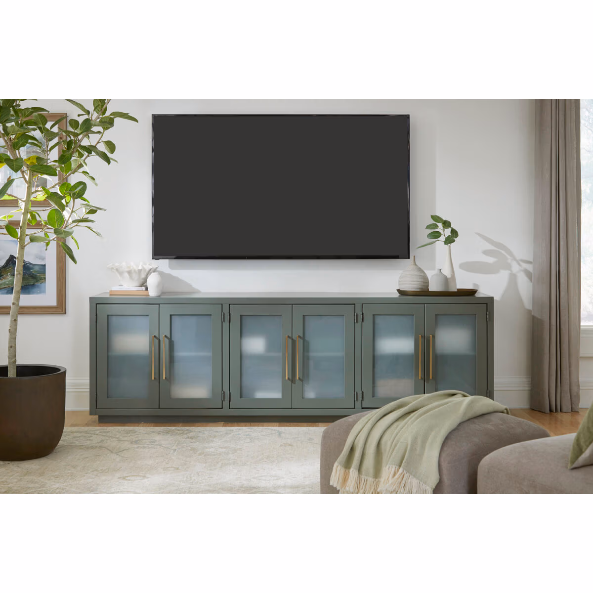 Perry 97" Console W/ 6 Doors MAA1270-MBL - Image 3