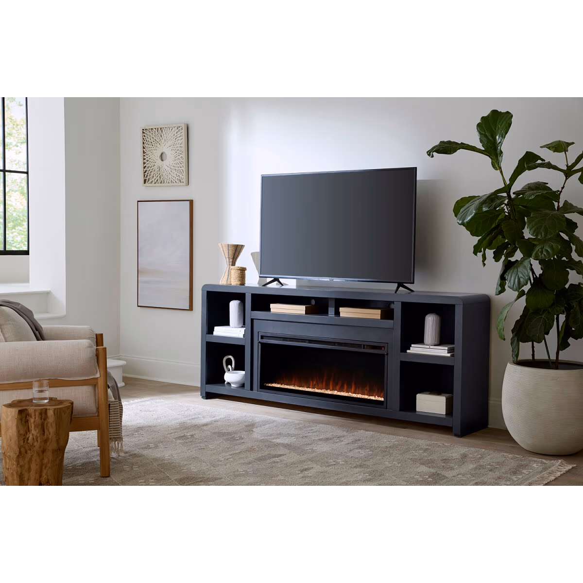 Taylor 84" Fireplace Console MYY1960-BLK MYY1960-BLK - Image 4