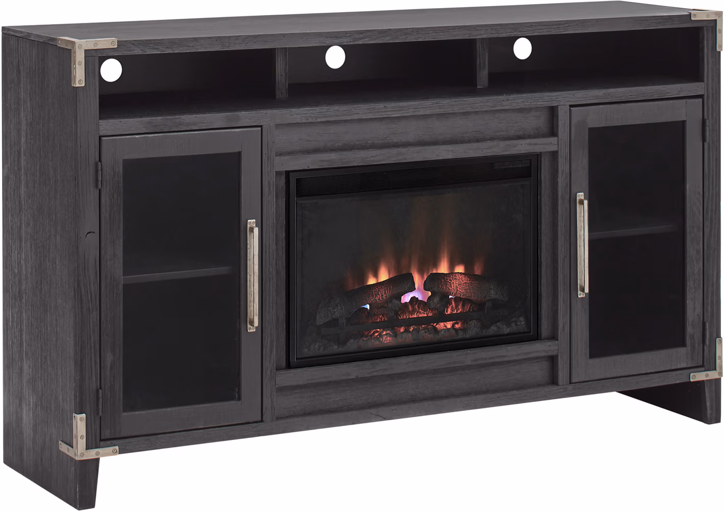 Quincy 66" Highboy Fireplace Console