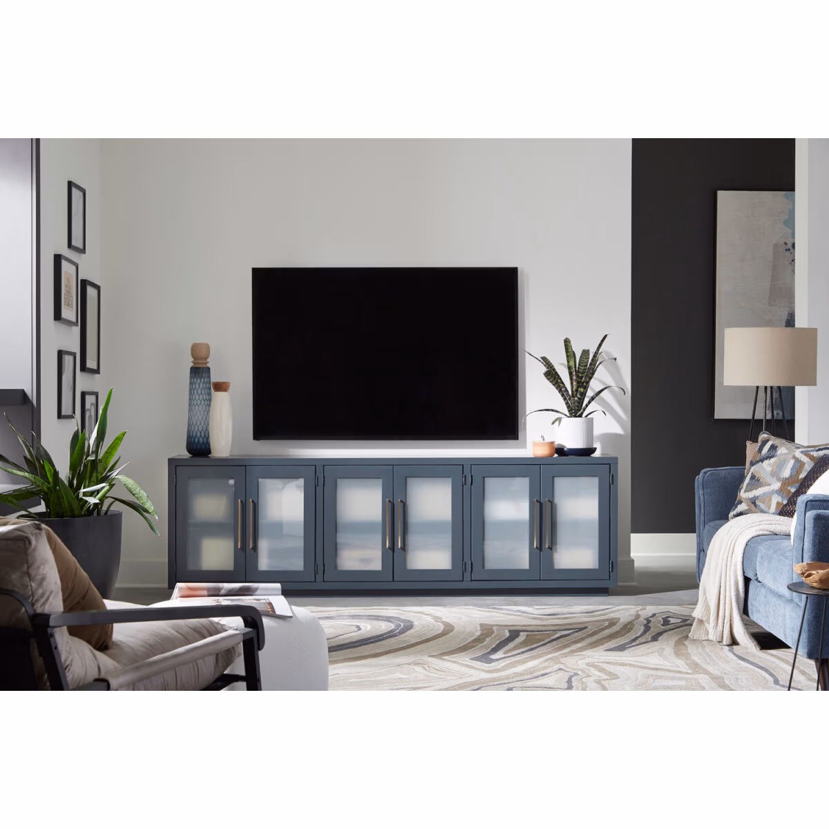 Perry 97" Console W/ 6 Doors MAA1270-MBL - Image 5