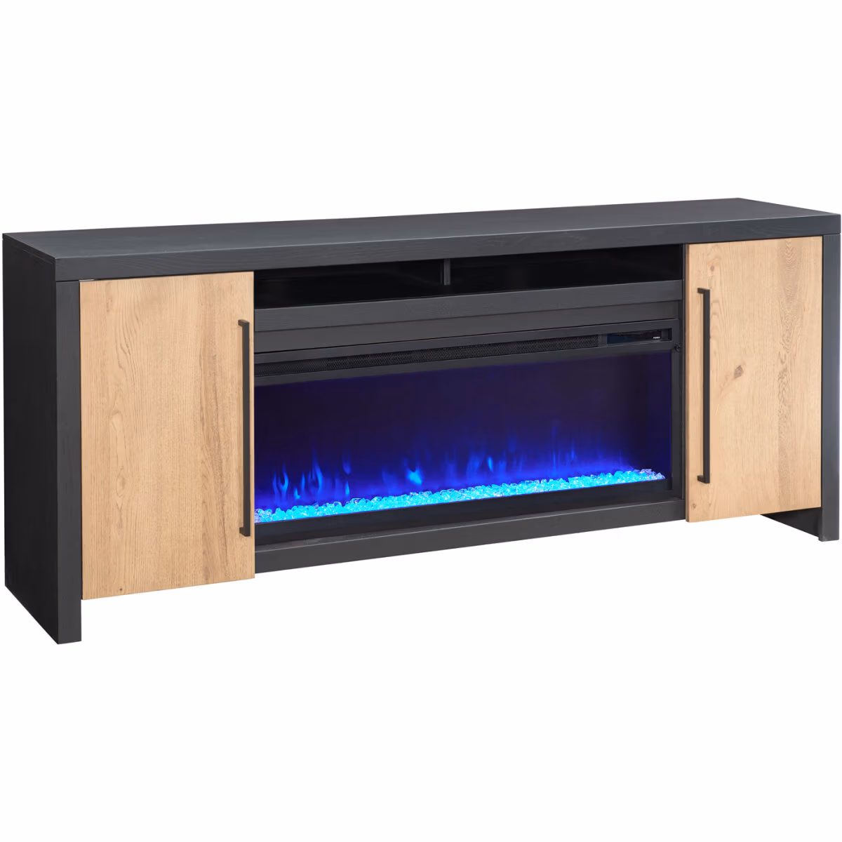 Edison 77" Fireplace Console W/ 42" Insert KEE1950SST-BLK - Image 6