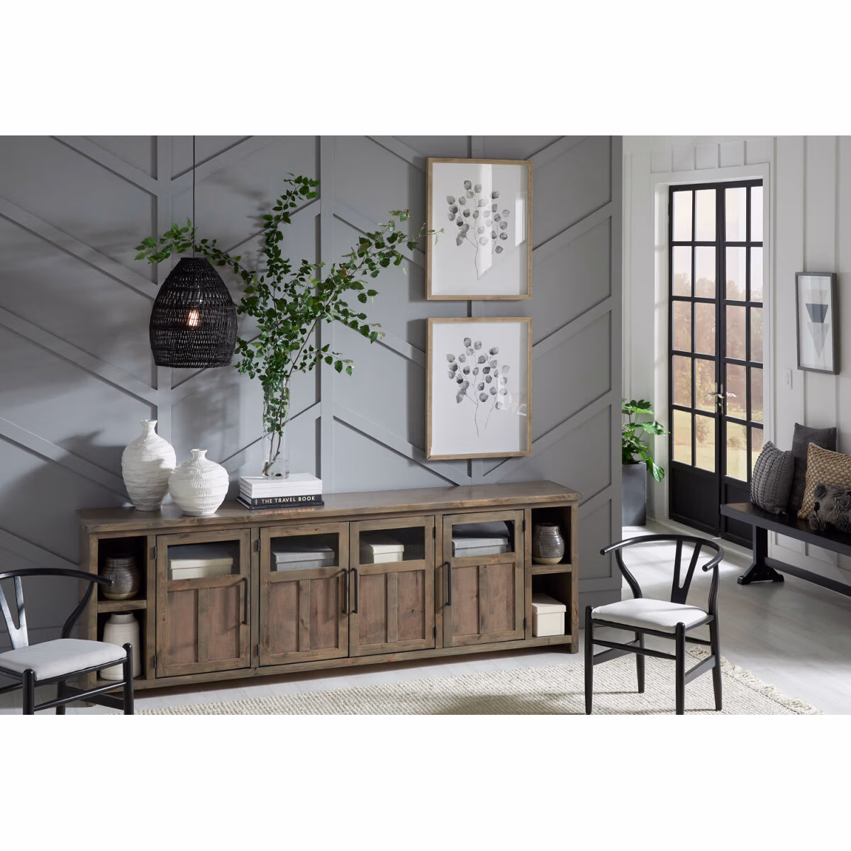 Finnegan 98" Console W/ 4 Doors DTT1270-FRT - Image 3