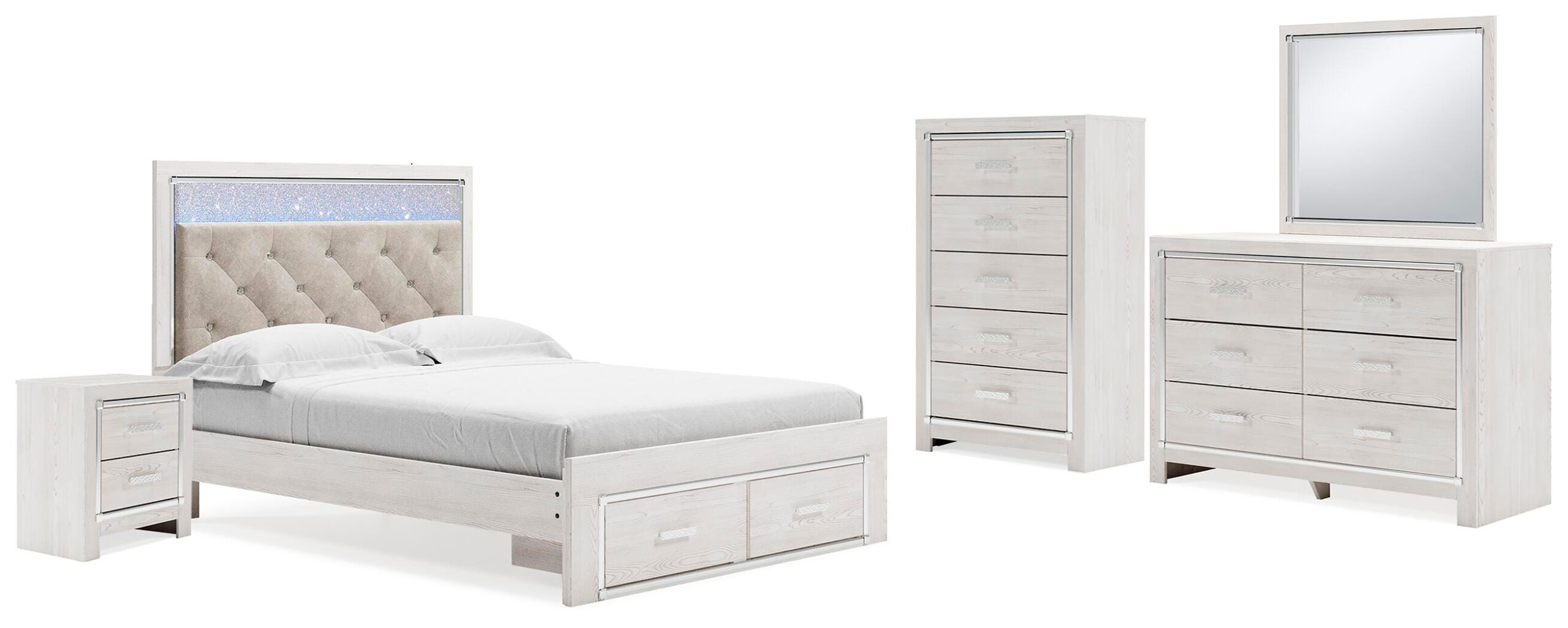 2d3e67f1a3375dc19a3a22e1336bc683 Altyra Queen Storage Bed, Dresser, Mirror, Chest and Nightstand - Image 1