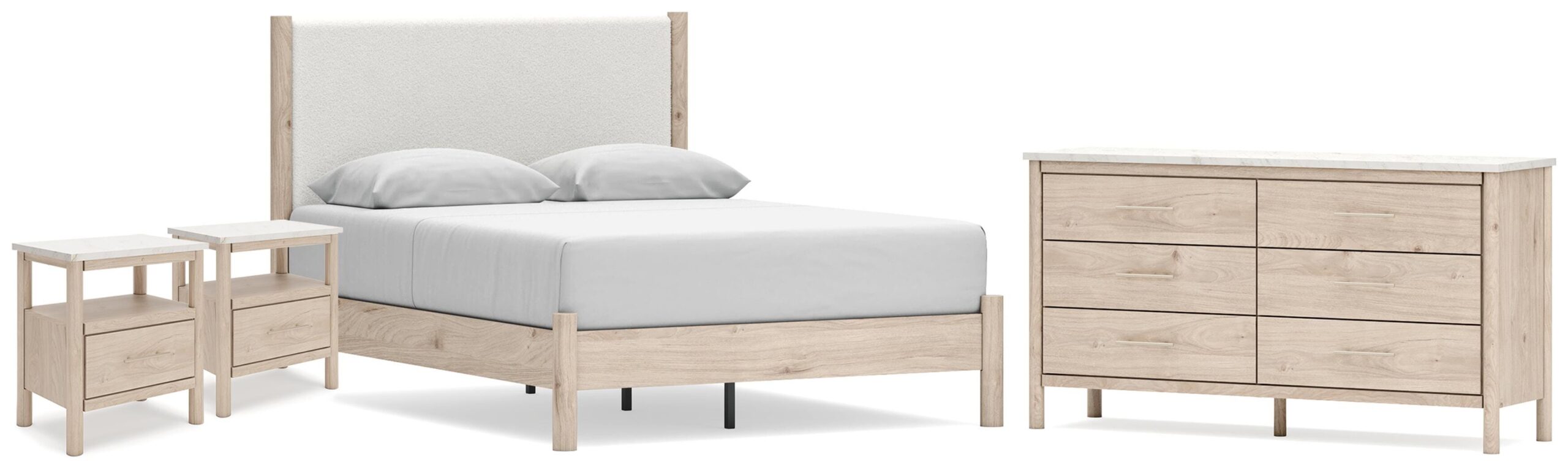9b006eac6903104133fb827512555d6b Cadmori Queen Panel Bed, Dresser and 2 Nightstands - Image 1