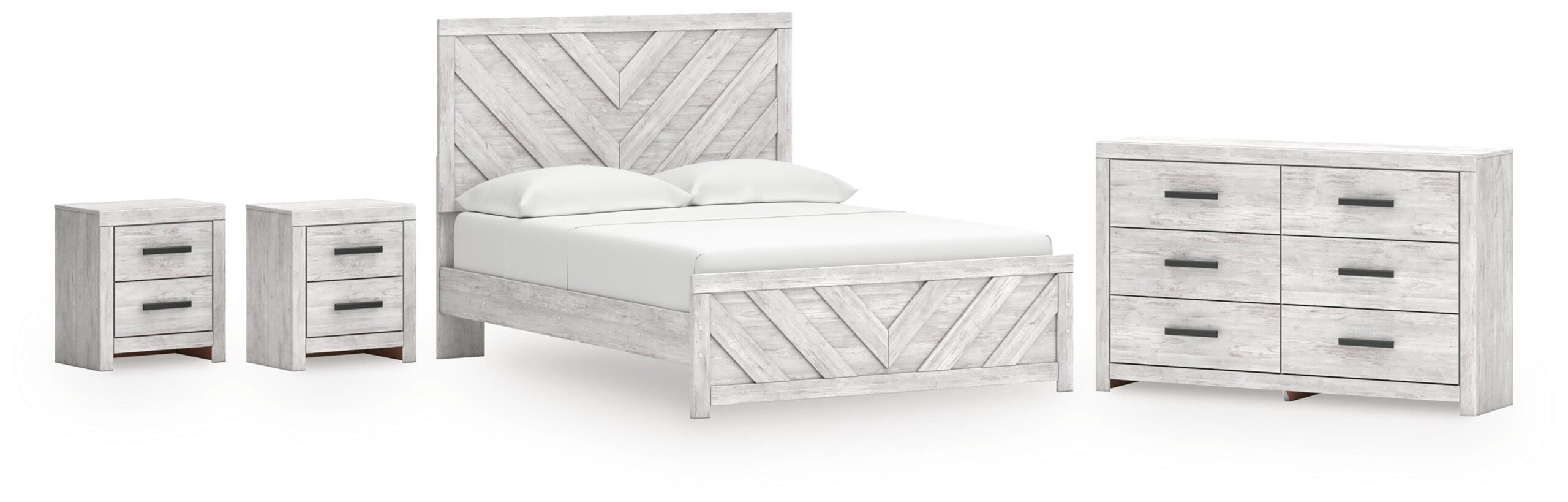 9c9fd10108abc252bf68a8574b855975 Cayboni Queen Panel Bed, Dresser and 2 Nightstands - Image 1