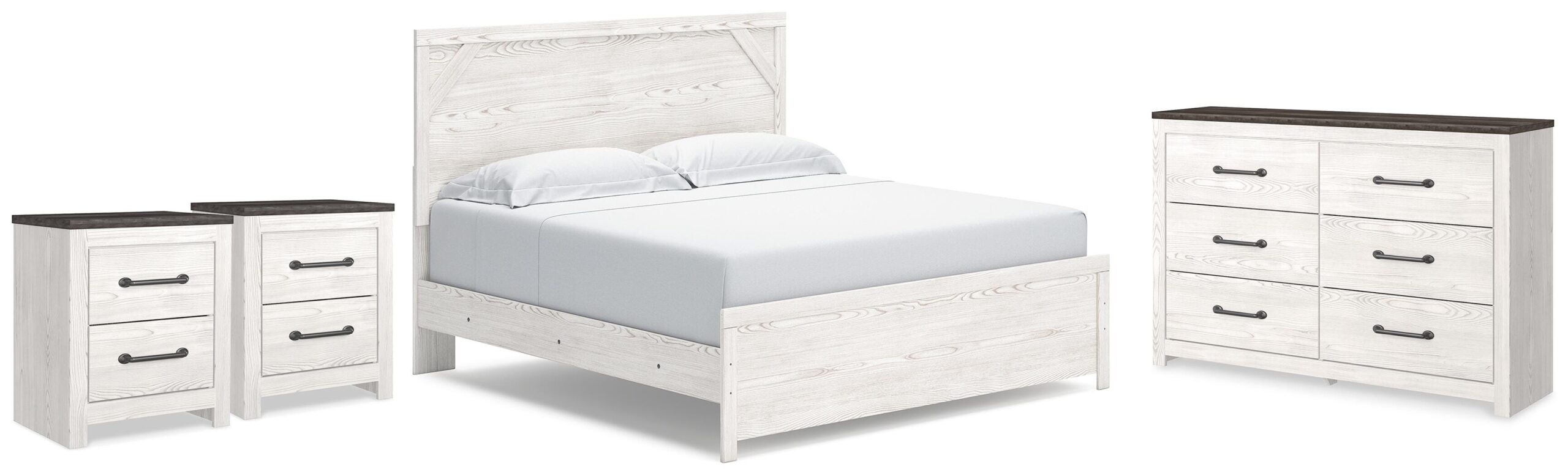 c57d6d9e6774a43557ab65066d40afb8 Gerridan King Panel Bed, Dresser and 2 Nightstands - Image 1