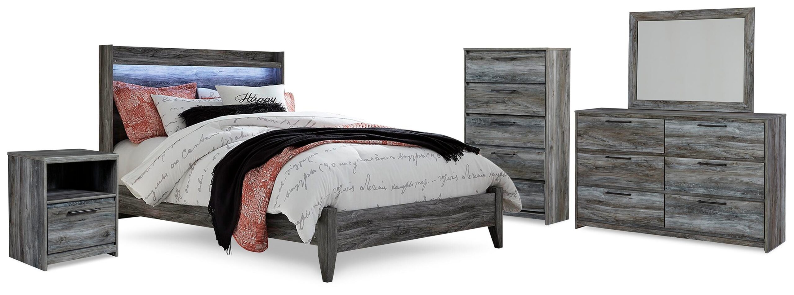 16e22ce0c220531895a8bb56c328f191 Baystorm Queen Panel Bed, Dresser, Mirror, Chest and Nightstand - Image 1