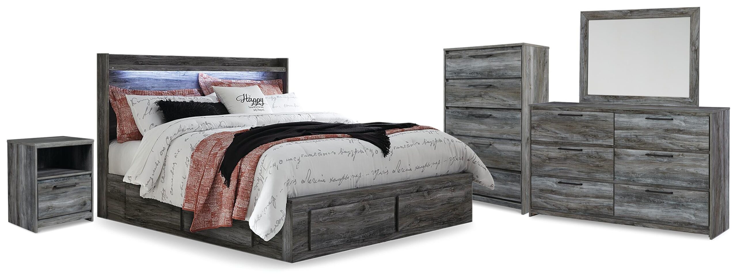 2faeff46c6d66f119de987432b057930 Baystorm King Storage Bed, Dresser, Mirror, Chest and Nightstand - Image 1