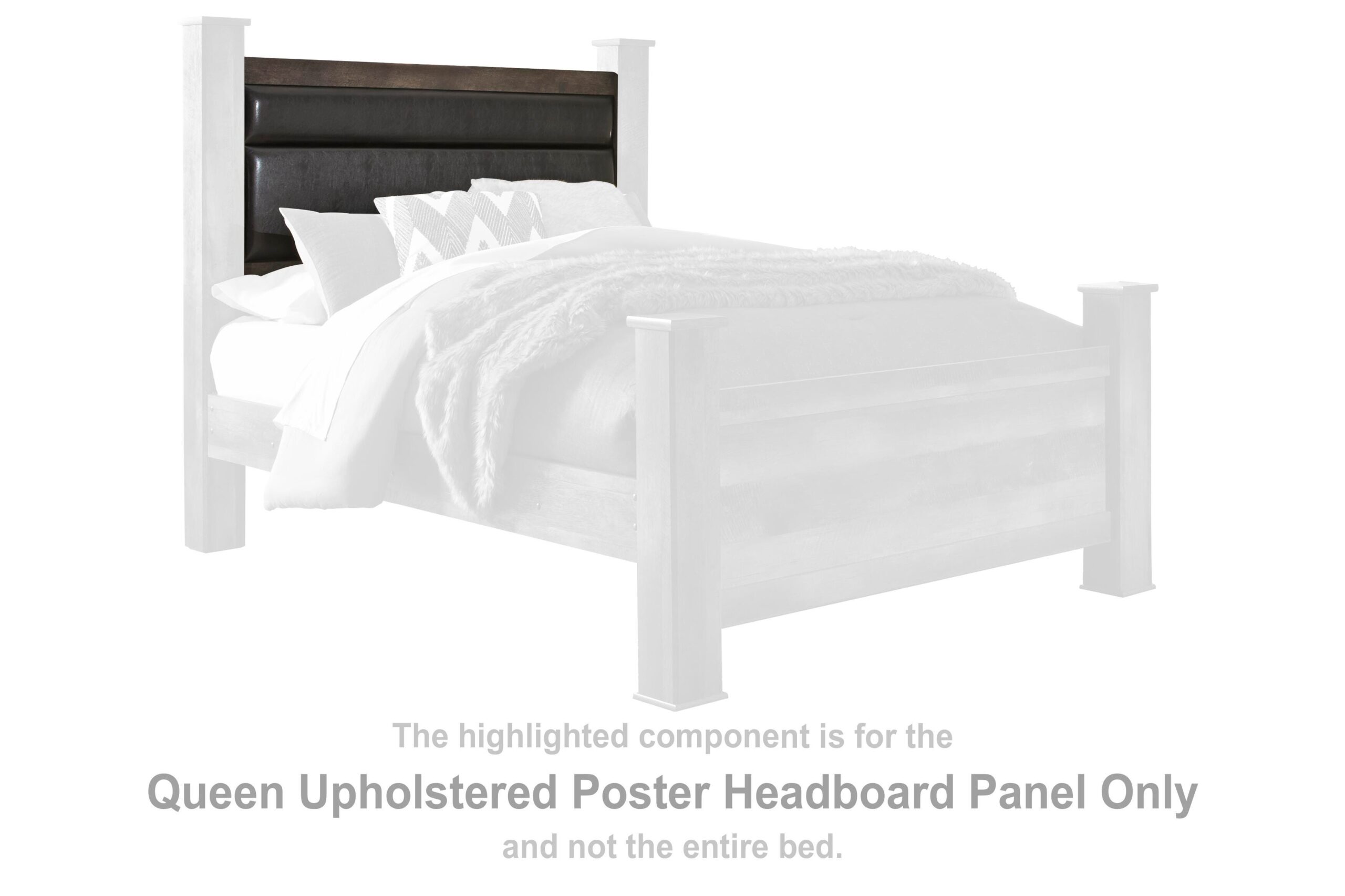 33be84c73b911717fa3df946e64c5b36 Wynnlow Queen Upholstered Poster Headboard Panel - Image 1