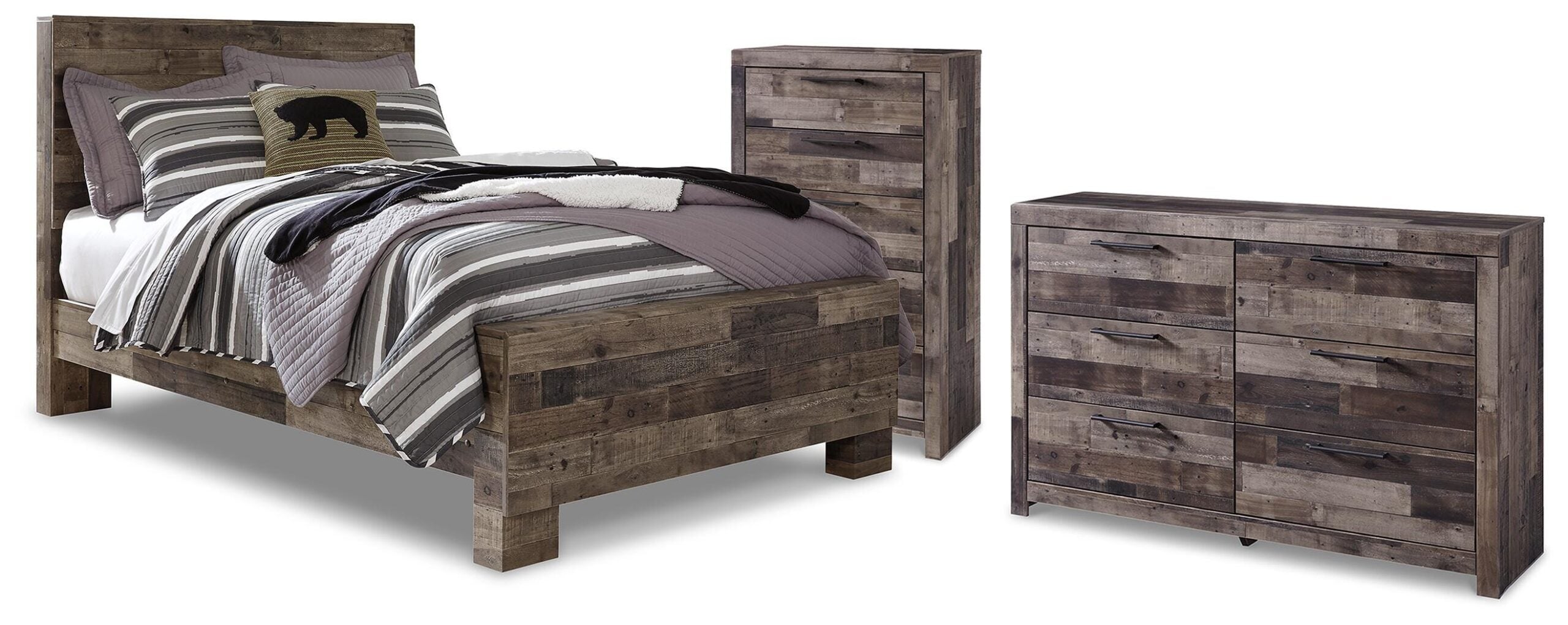 604cbaff475e76fc90ac99510e7fe70f Derekson Full Panel Bed, Dresser and Chest - Image 1