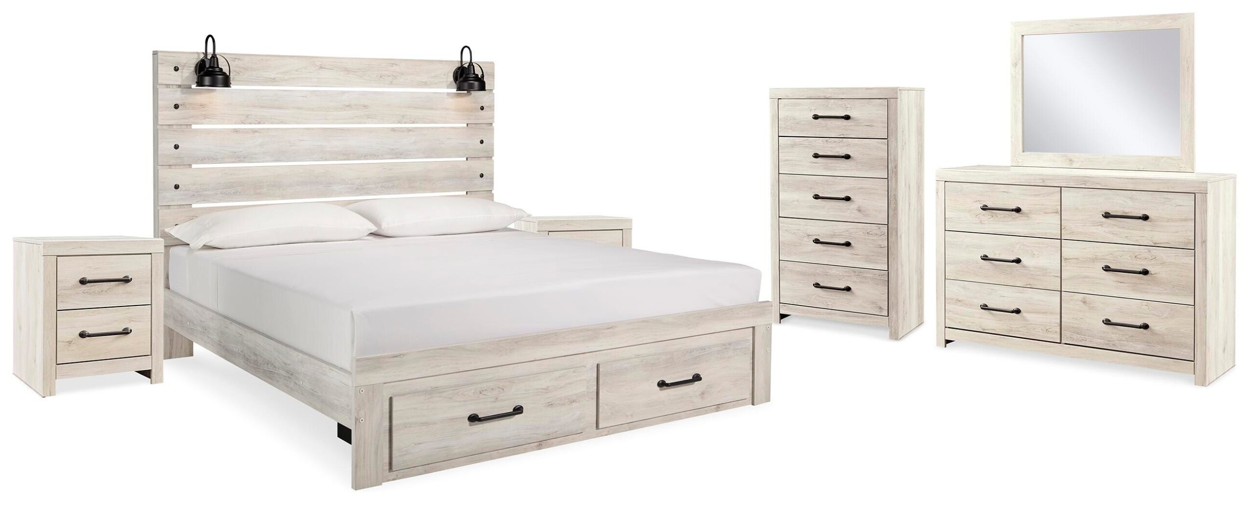68624b4576166edae3578dd277084a4f Cambeck King Panel Storage Bed, Dresser, Mirror, Chest and 2 Nightstands - Image 1