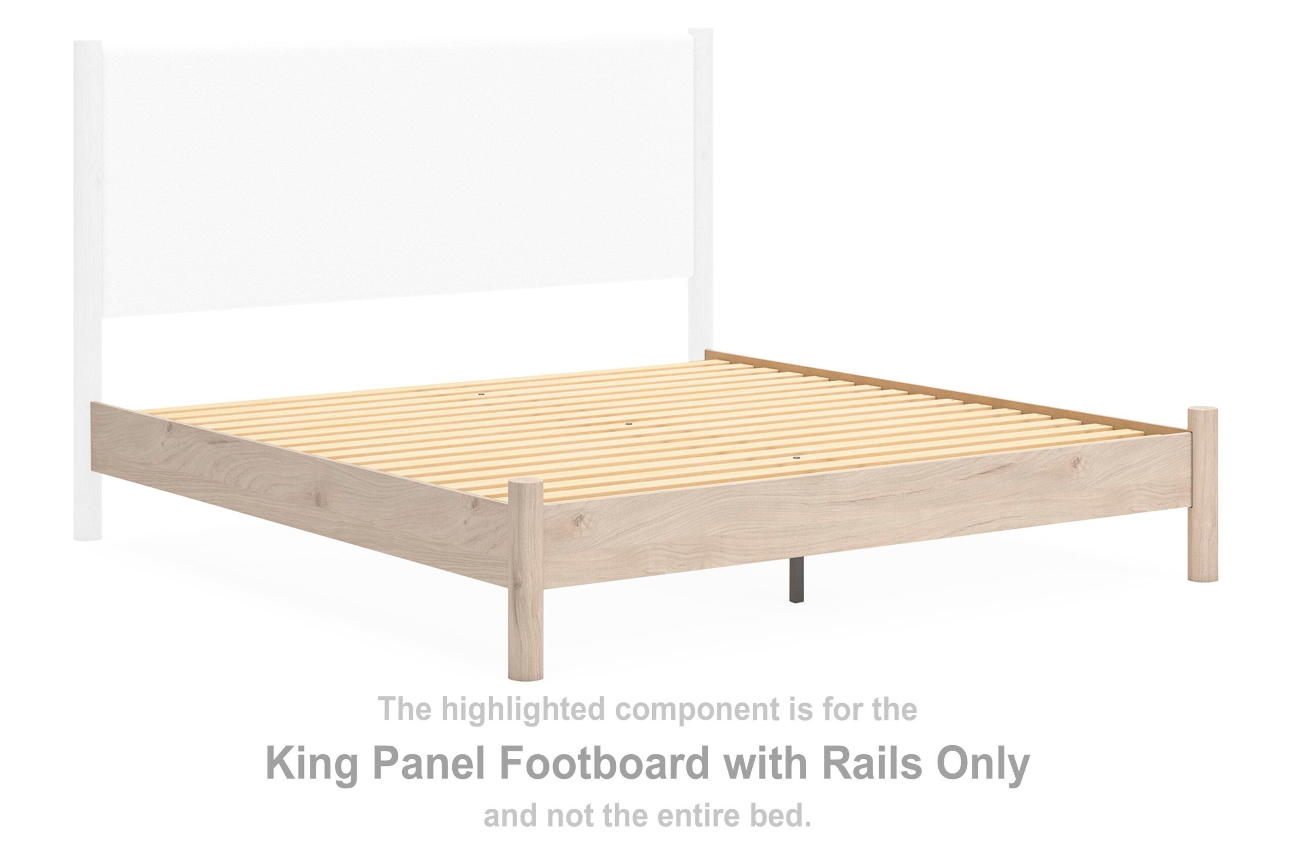 763f4bf5647034d0852c9b0fd8cc0cc9 Cadmori King Panel Footboard with Rails - Image 1