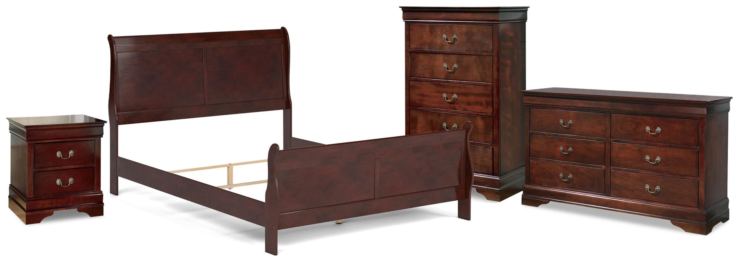 aed45def457f5f26c5ee7ff8a51c9b8c Alisdair Queen Sleigh Bed, Dresser, Mirror, 2 Chests and 2 Nightstands - Image 1