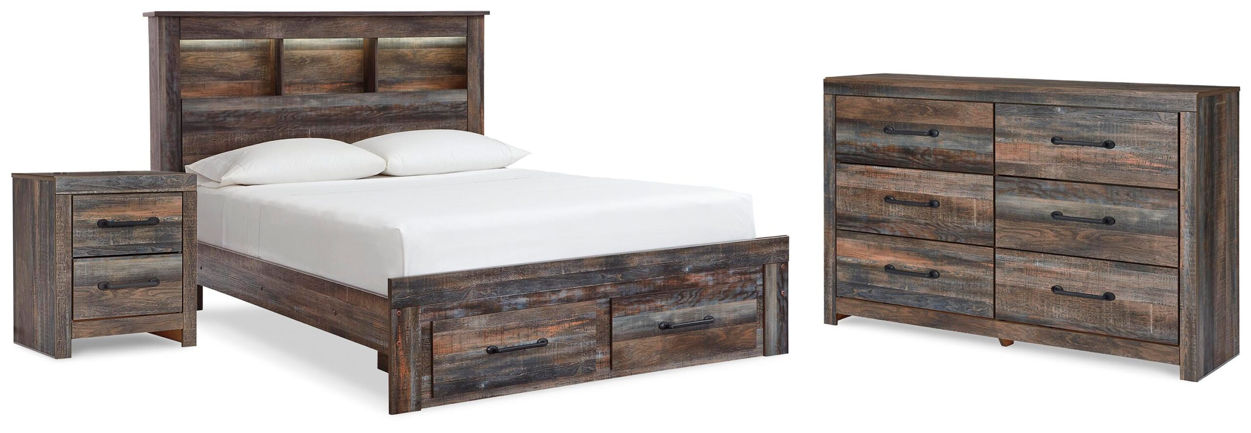 e352dc10b7202dfdd1be529f6bb6c77c Drystan Full Bookcase Bed, Dresser and Nightstand - Image 1