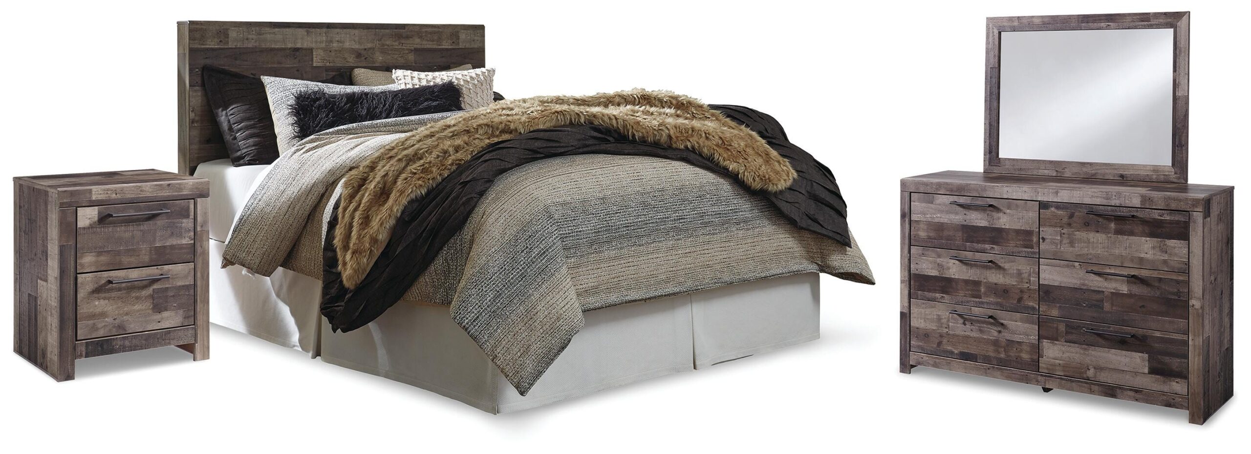 ff50a6df4d2ec4e67180885085143062 Derekson Queen Panel Headboard, Dresser, Mirror and Nightstand - Image 1
